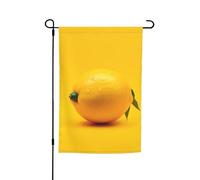 Drapeau de jardin 30,5 x 45,7 cm, double face pour le printemps et l'été, bannière de cour décorative citron sur fond jaune, petit drapeau saisonnier pour les vacances, décoration extérieure