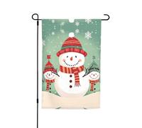 Drapeau de jardin 30,5 x 45,7 cm, double face pour le printemps et l'été, bannière de cour décorative Merry Christmas mignon bonhomme de neige petit drapeau saisonnier vacances décoration extérieure
