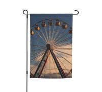 Drapeau de jardin 30,5 x 45,7 cm, double face pour le printemps et l'été, bannière de cour, grande roue, petit drapeau saisonnier pour les vacances, décoration extérieure