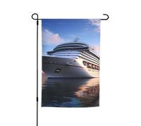 Drapeau de jardin 30,5 x 45,7 cm, double face pour le printemps et l'été, bannière de cour, navires de croisière, petit drapeau saisonnier pour décoration extérieure