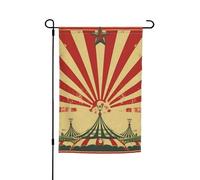 Drapeau de jardin 30,5 x 45,7 cm, double face pour le printemps et l'été, bannière de cour vintage, fond de cirque, petit drapeau saisonnier pour les vacances, décoration extérieure