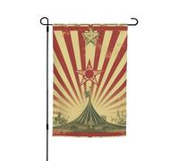 Drapeau de jardin 30,5 x 45,7 cm, double face pour le printemps et l'été, bannière de cour vintage, fond de cirque, petit drapeau saisonnier pour les vacances, décoration extérieure