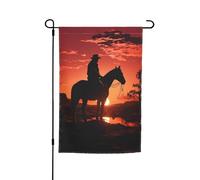 Drapeau de jardin 30,5 x 45,7 cm, double face pour le printemps et l'été, bannière de cowboy ouest, petit drapeau saisonnier pour les vacances, décoration extérieure