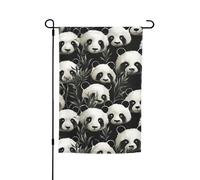 Drapeau de jardin 30,5 x 45,7 cm, double face pour le printemps et l'été, bannière de jardin avec motif panda noir et blanc, petit drapeau saisonnier pour les vacances et la décoration extérieure