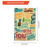 Drapeau de jardin 30,5 x 45,7 cm, double face pour le printemps et l'été, bannière de jardin avec slogans hawaïens, petit drapeau saisonnier pour les vacances, décoration extérieure