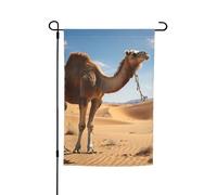 Drapeau de jardin 30,5 x 45,7 cm, double face pour le printemps et l'été, bannière de jardin décoratif du désert, chameau, petit drapeau saisonnier pour les vacances, décoration extérieure