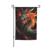 Drapeau de jardin 30,5 x 45,7 cm, double face pour le printemps et l'été, bannière de jardin décorative avec dragon chinois, petit drapeau saisonnier pour les vacances, décoration extérieure