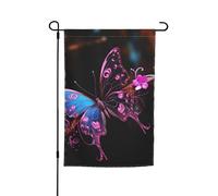 Drapeau de jardin 30,5 x 45,7 cm, double face pour le printemps et l'été, bannière de jardin joli papillon, petit drapeau saisonnier pour les vacances, décoration extérieure