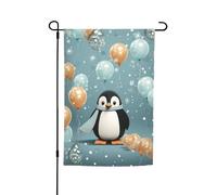 Drapeau de jardin 30,5 x 45,7 cm, double face pour le printemps et l'été, bannière de jardin, pingouin, ballon, flocon de neige, petit drapeau saisonnier pour les vacances, décoration extérieure
