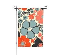 Drapeau de jardin 30,5 x 45,7 cm, double face pour le printemps et l'été, bannière de jardin rétro floral, petit drapeau saisonnier pour les vacances, décoration extérieure