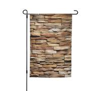 Drapeau de jardin 30,5 x 45,7 cm, double face pour le printemps et l'été, bannière de jardin rustique, mur de briques, petit drapeau saisonnier pour les vacances, décoration extérieure