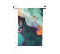 Drapeau de jardin 30,5 x 45,7 cm, double face pour le printemps et l'été, bannière décorative en marbre coloré, petit drapeau saisonnier pour les vacances, décoration extérieure