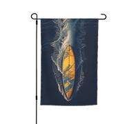 Drapeau de jardin 30,5 x 45,7 cm, double face pour le printemps et l'été - Bannière décorative pour planche de surf - Petit drapeau saisonnier - Décoration extérieure