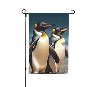 Drapeau de jardin 30,5 x 45,7 cm, double face pour le printemps et l'été, bannière élégante en forme de pingouin, petit drapeau saisonnier pour les vacances, décoration extérieure