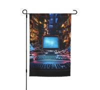 Drapeau de jardin 30,5 x 45,7 cm, double face pour le printemps et l'été - Bannière pour ordinateurs et Internet - Petit drapeau saisonnier - Décoration extérieure