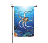 Drapeau de jardin 30,5 x 45,7 cm, double face pour printemps et été, bannière de biologie marine, petit drapeau saisonnier pour les vacances, décoration extérieure