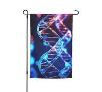 Drapeau de jardin 30,5 x 45,7 cm, double face pour printemps et été, bannière de cour génétique hélix, petit drapeau saisonnier pour les vacances et l'extérieur