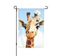 Drapeau de jardin 30,5 x 45,7 cm, double face pour printemps et été, bannière de cour girafe, petit drapeau saisonnier pour vacances, décoration extérieure