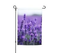 Drapeau de jardin 30,5 x 45,7 cm, double face pour printemps et été, bannière de cour violette lavande, petit drapeau saisonnier pour les vacances, décoration extérieure