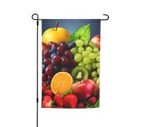 Drapeau de jardin 30,5 x 45,7 cm, double face pour printemps et été, bannière de jardin, bannière de fruits, petit drapeau saisonnier pour les vacances, décoration extérieure