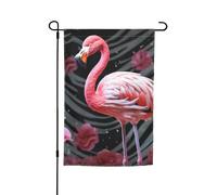 Drapeau de jardin 30,5 x 45,7 cm, double face pour printemps et été, bannière de jardin flamant rose, petit drapeau saisonnier pour les vacances, décoration extérieure
