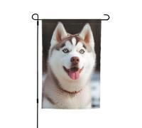 Drapeau de jardin 30,5 x 45,7 cm, double face pour printemps et été, bannière de jardin husky piquant petit drapeau saisonnier pour vacances et décoration extérieure