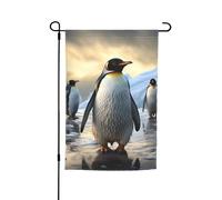 Drapeau de jardin 30,5 x 45,7 cm, double face pour printemps et été, bannière de jardin pingouin, petit drapeau saisonnier pour les vacances, décoration extérieure
