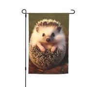 Drapeau de jardin 30,5 x 45,7 cm, double face pour printemps et été, bannière de jardin pour bébé hérisson, petit drapeau saisonnier pour les vacances et l'extérieur