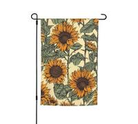 Drapeau de jardin 30,5 x 45,7 cm, double face pour printemps et été, bannière de jardin romantique tournesols petit drapeau saisonnier vacances décoration extérieure