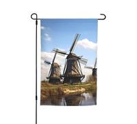 Drapeau de jardin 30,5 x 45,7 cm, double face pour printemps et été, bannière de moulins à vent, petit drapeau saisonnier pour les vacances, décoration extérieure