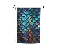 Drapeau de jardin 30,5 x 45,7 cm, double face pour printemps et été, bannière décorative 3D motif écailles de dragon magique, petit drapeau saisonnier pour les vacances, décoration extérieure