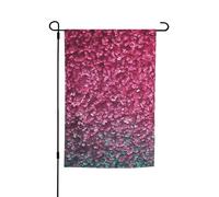 Drapeau de jardin 30,5 x 45,7 cm, double face pour printemps et été, bannière décorative 3D rose à paillettes, petit drapeau saisonnier pour vacances et décoration extérieure