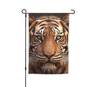 Drapeau de jardin 30,5 x 45,7 cm, double face pour printemps et été, bannière décorative 3D tête de tigre, petit drapeau saisonnier pour les vacances, décoration extérieure