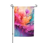 Drapeau de jardin 30,5 x 45,7 cm, double face pour printemps et été, bannière décorative colorée à l'aquarelle, petit drapeau saisonnier, décoration extérieure