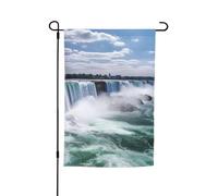 Drapeau de jardin 30,5 x 45,7 cm, double face pour printemps et été, bannière décorative de cour des chutes du Niagara, petit drapeau saisonnier pour les vacances, décoration extérieure