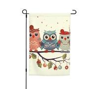 Drapeau de jardin 30,5 x 45,7 cm, double face pour printemps et été, bannière décorative de cour mignonnes de Noël sur une branche, petit drapeau saisonnier de vacances, décoration extérieure