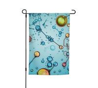 Drapeau de jardin 30,5 x 45,7 cm, double face pour printemps et été, bannière décorative pour cour, abstraction, biologie, chimie, petit drapeau saisonnier pour les vacances, décoration extérieure