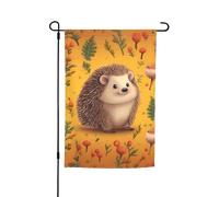 Drapeau de jardin 30,5 x 45,7 cm, double face pour printemps et été, bannière décorative pour cour, hérisson, petit drapeau saisonnier, décoration extérieure