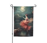 Drapeau de jardin 30,5 x 45,7 cm, double face pour printemps et été, bannière décorative pour cour Une nuit de miracles et magique, petit drapeau saisonnier pour les vacances, décoration extérieure