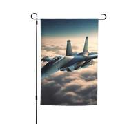 Drapeau de jardin 30,5 x 45,7 cm, double face pour printemps et été, bannière décorative pour jardin, avions, jets de chasse, petit drapeau saisonnier pour les vacances et l'extérieur