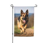 Drapeau de jardin 30,5 x 45,7 cm, double face pour printemps et été, bannière décorative pour jardin, berger allemand, petit drapeau saisonnier pour les vacances, décoration extérieure