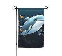 Drapeau de jardin 30,5 x 45,7 cm, double face pour printemps et été, bannière décorative pour les amateurs de dauphins, petit drapeau saisonnier pour les vacances, décoration extérieure