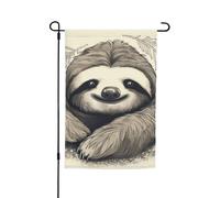 Drapeau de jardin 30,5 x 45,7 cm, double face pour printemps et été, bannière paresseux mon esprit, petit drapeau saisonnier pour les vacances, décoration extérieure