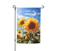 Drapeau de jardin 30,5 x 45,7 cm, double face pour printemps et été, beau tournesol, petit drapeau saisonnier pour les vacances, décoration extérieure