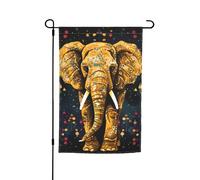 Drapeau de jardin 30,5 x 45,7 cm double face printemps été bienvenue drapeau de jardin abstrait éléphant décoration extérieure bannière drapeau de cour drapeau saisonnier bannière bannière pour