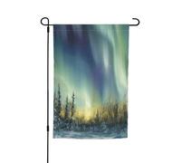 Drapeau de jardin 30,5 x 45,7 cm double face Printemps Été Bienvenue Drapeau de jardin Aurore Décoration extérieure Bannière de cour Drapeau de vacances saisonnières Panneau pour extérieur saisonnier