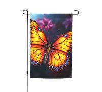 Drapeau de jardin 30,5 x 45,7 cm double face Printemps Été Bienvenue Drapeau de jardin Joli papillon Bannière de cour Drapeau de vacances saisonnières Panneau pour extérieur saisonnier Porche pelouse