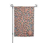 Drapeau de jardin 30,5 x 45,7 cm double face Printemps Été Bienvenue Drapeau de jardin Motifs couleur corail Bannière de décoration extérieure Drapeau de cour Drapeau de vacances saisonnières Panneau