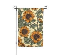 Drapeau de jardin 30,5 x 45,7 cm double face Printemps Été Bienvenue Drapeau de jardin Romantique Tournesols Décoration extérieure Bannière Drapeau de cour Drapeau de vacances saisonnières Panneau