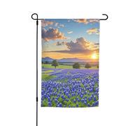 Drapeau de jardin 30,5 x 45,7 cm double face vertical, bannière de vacances, paysage du Texas, drapeaux de jardin, petit drapeau de bienvenue en toile de jute pour extérieur, terrasse, cour, pelouse